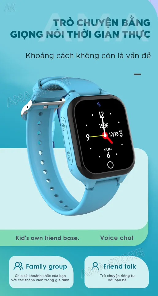 Đồng hồ Thông minh Gọi Video Call gắn Sim Độc lập Ngôn ngữ Tiếng