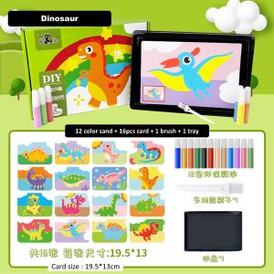 TT27 Kids Colorful DIY Sand Painting Sand Art Cards Educational toys Art & Craft Creative toys for childrens boy & girls 儿童彩沙画
