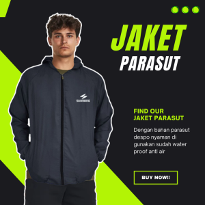 Jaket Parasut Olahraga Sauna Suit Jogging Lari Running Bersepeda Despo Gym Fitnes Senam Pria Wanita Jaket Sport
