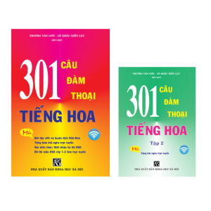 Sách -combo: 301 Câu Đàm Thoại Tiếng Hoa tập 1 + tập 2