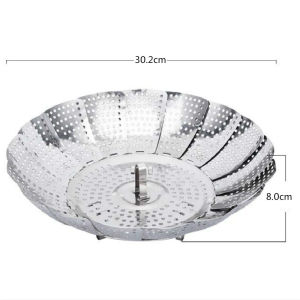Nồi Hấp Gấp Inox/ Bàn Ủi Hơi Nước Rau Giỏ Lưới Nồi/Giá Hấp/Chảo Thoát Nước Đa Năng Thu Gọn Được Trái Cây Hấp Giỏ