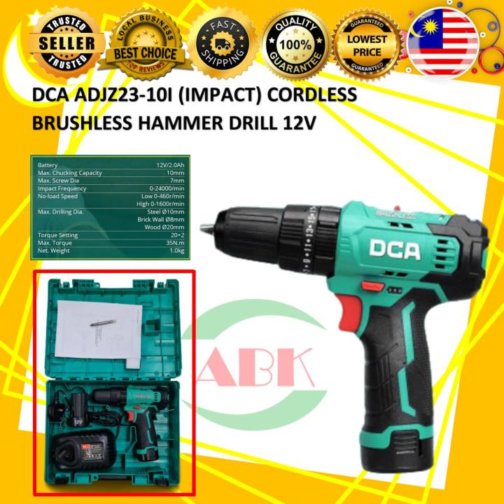 BATTERY DRILL DCA ADJZ2310 12V CORDLESS DRIVER DRILL / DCA CORDLESS POWER DRILL Lazada