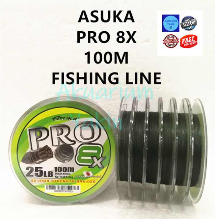 4077 ASUKA PRO 8X 100M FISHING LINE 4LB-100LB