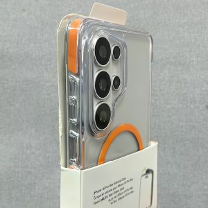 For Magsafe Colorful Frame Transparent Acrylic Case For Samsung Galaxy S26 Ultra Plus Magnetic Wireless Charge Shockproof Cover