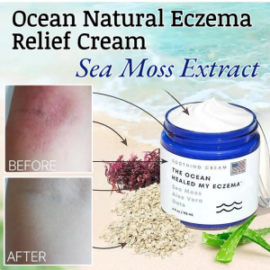 Ocean Natural Eczema Relief Cream Sea Moss Extract Natural Marine Skin Cream Eczema Soothing Moisturizer
