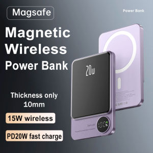 10000mAh Magnetic Power Bank PD20W Magsafing Fast Charging External Battery For Iphone 15W Wireless Charge Powerbank For Huawei