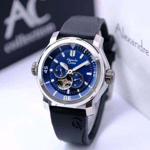 Jam Tangan Pria Alexandre Christie AC 6565 AC6565 Original Garansi Resmi 1 Tahun - Tali Rubber & Stainless Steel