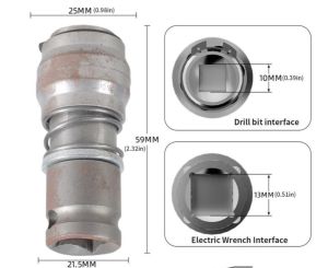 Electric Hammer Conversion Adapter For Drill Holes In Wall Brick Round Square Drill Wrench Adapter Converters