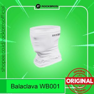 Masker Sepeda Rockbros WB001 Balacava Buff Anti UV Matahari Muka WB-001 Slayer Motor Gowes Rockbross Pria Wanita Hitam Putih