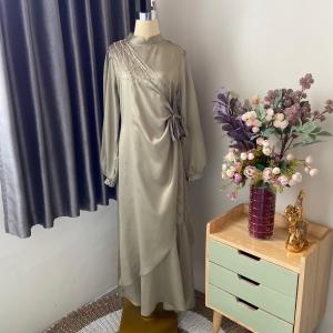 Ahilya Dress Polos Mix Payet Bridesmaid Kondangan Wisuda Gamis Pesta Kekinian