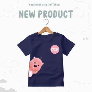 Kaos Anak Perempuan Anak Laki-laki Gambar Loopy Usia 1-5 Tahun Bahan 100% Cotton Premium 30s - SuperKids