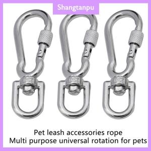 [shangtanpu] Stainless Steel Swivel Snap Hooks Locking Dog Leash Buckle Quick Release Buckle Carabiner Clips For Dog Walking Camping