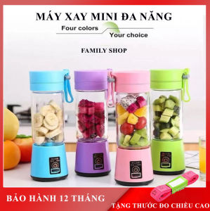 Máy xay sinh tố mini cầm tay 6 dao inox công suất 150W cống sạc USB tiện lợi
