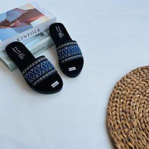 Sandal Wanita Slop Dewasa Flat Rajut Spons Tanpa Hak Terbaru 2024