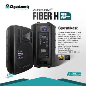 Audio One Fiber Type H 115. Tersedia Pilihan Aktif (P54) atau pasif 15 inch Bluetooth Garansi 1 Tahun | DM