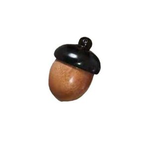 KAKA Portable Acorn Shape Sandalwood Pill Tablet Container Capsules Organizer Granule Storage Box Wooden Pill Box Travel Pill Case