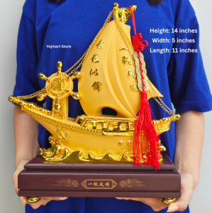 Matte Wealth Ship Business Success Figurine Blessed Cleansed Money Catcher