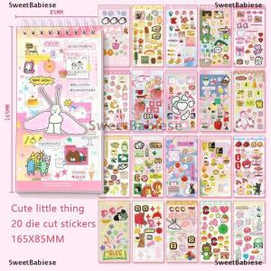 [COD] SweetBabiese สติกเกอร์ติดบัญชีรูปมือ20แผ่นเครื่องเขียนน่ารักๆสมุดสติกเกอร์รูปสัตว์เลี้ยงลายการ์ตูนสมุดไดอารี่แบบทำมืออุปกรณ์ตกแต่งโรงเรียน