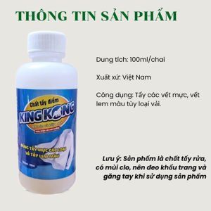 Chai Tẩy Quần Áo - Chất Tẩy Điểm Chính Hãng K.K 500ml Tẩy Mốc Ố Vàng Không Phai Màu - Dùng Cả Vải Trắng Và Màu