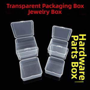 LUSIT Plastic Transparent Storage Box Square 10 Sizes Jewelry Beads Container High Quality Transparent Fishing Tools Accessories Packing Boxes