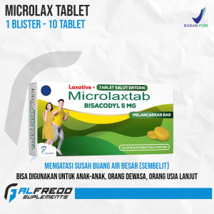 Microlax Tab Bisacodyl 5 mG 10 Tablet Microlaxtab Melancarkan BAB / Sembelit