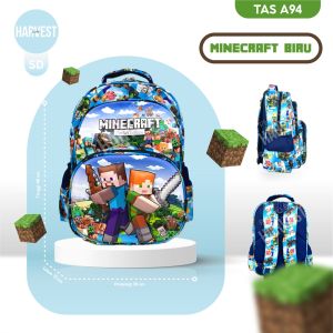TAS RANSEL TK SD / TAS RANSEL ROBLOX MINECRAFT EMBOSS 6D / TAS A94