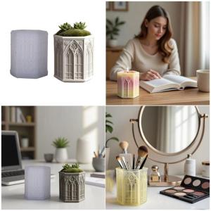 Reusable Silicone Church Planter Mold For DIY Resin Crafts Concrete Decoration Flowerpot And Unique Gifts