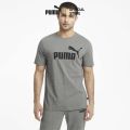 PUMA BASICS - เสื้อยืดผู้ชาย Essentials Logo สีเทา  - 58666603. 