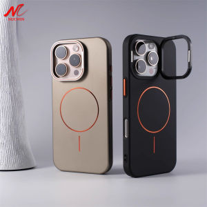 Matte for Magsafe Case for iPhone 16 17 Pro Max Air Flip Lens Protect Stand Holder Bracket Cover for iPhone 13 14 15 Pro Max