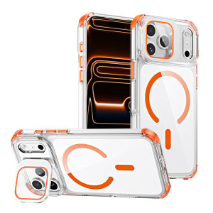 Luxury for Magsafe  Stand Holder Phone Case For iPhone 18 Pro Max 17 Air 16 15 14 13 12 11 Glass Camera Protection Cover