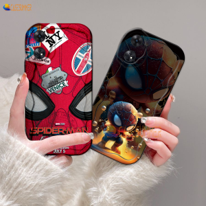 (Lokal Ready) Casesummer Casing hp OPPO A17 A17k A16 A16s A54s A16k A16e A12 A5s A7 A11K A1K A57 A77S A53 2020 A3s A12e A33 A31 A52 A92 A54 Reno 8T 4G Reno 5F 3D Cartoon Cool Spider-Man 3D Wavy Curved Edge Soft Glossy Back Case