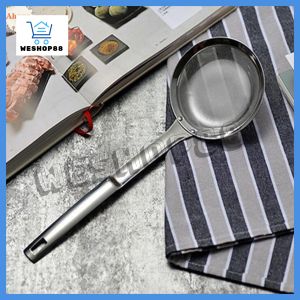 WESHOP88 1pcs Fat Skimmer Spoon Grease Foam Removing Fine Mesh Oil Dregs Fishing Durable Percolator Fried Food Strainer