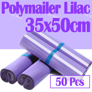 Fumu Kantong Plastik Polymailer Online Shop / Plastik Packing Ungu Glossy 35x50cm Isi 50Pcs Glossy + Lem Sekat Premium Tebal