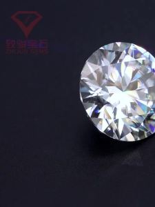 Moissanite Loose Stone Round Shape DEFGH Color Eight Heart Eight Arrow Moissanite Loose Gemstone Compatible with Girdle Certificate Wholesale