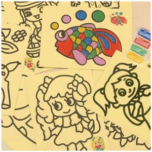 Sand art diy M Size 12x16cm Children kid DIY handmade sand art Education Toys