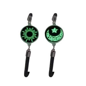 2ชิ้นแฟชั่นสร้อยข้อมือถักเรืองแสงดวงอาทิตย์ดวงจันทร์คนรักปรับสแตนเลสโรแมนติกเงากำไลข้อมือเชื่อมกำไลข้อมือเครื่องประดับ