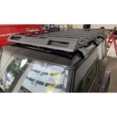 Suzuki Jimny 2018 2019 Current JB64 JB74 Vehicle 4WD Car Roof Rack Carrier Basket Installation With Led Mounting / No Led Mounting for Expedition Camping Overland Use (SUV 4WD Travel) Road Trip Adventure Outing Camping Travel Fishing