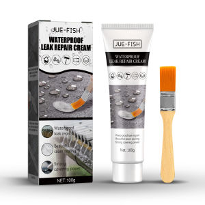 JUE-FISH Waterproof Coating Invisible Paste Sealant Polyurethane Glue with Brush Adhesive Repair Glue for Home Roof Bathroom Waterproof And Leak Proof Agent Toilet Anti-Leak Nano Glue Leak-Trapping Repair Tools Sealant Repair Glue For Roof Repair Broken