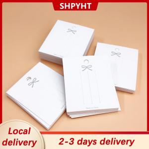 [COD] SHPYHT Local delivery Ship within 24 hours 50PCS White Hairpin Card Trinket Bow Display Cards Cardboard Packing Paper