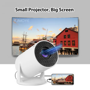 YJMOYE Small Projector Portable Mini Home Multimedia WiFi Wireless Cinema Outdoor Video Projectors Compatible with Android Phone/ iPhone