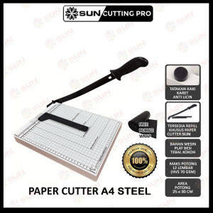 Paper Cutter A4 ( Alat Potong / Mesin Pemotong Kertas HVS Sticker Dos PVC ID Card Yellow Board Art Paper Vinyl. Bontax Camel Kertas Foto A4 Glossy Silky Glossy Photo Paper A5 A4)
