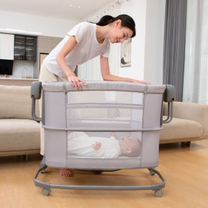 Nôi Điện Mastela 3in1 Đa Năng 08602 Cao Cấp Ru Ngủ Tự Động Ghép Cạnh Giường Làm Cũi Mini Cho Bé