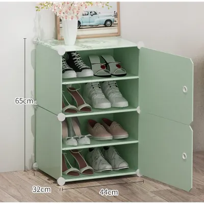 MẪU MỚI] TỦ giày tủ giày nhựa đa năng Tủ nhựa để giày dép kiểu mới lắp ghép thông minh 4 ô để được 8 đôi giày