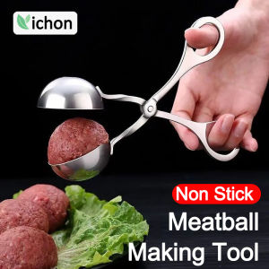 Non Stick Meatball Clip Stainless Steel Clips Easy to Use Kitchen Tool for Rice Fish Balls 2 in 1Cooking DIY Mold