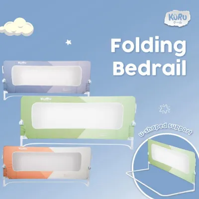KURU BR2 Folding Baby Bedrail 120cm 160cm 180cm 200cm Pagar Lipat Pengaman Kasur Ranjang Bayi Bed Guard