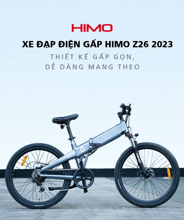 Xe Đạp trợ lực Điện gấp gọn Xiaomi Himo Z26 Model New 2023(màu xám