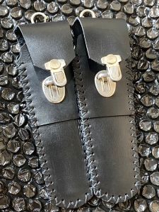 sarung kulit pipa untuk panjang 111213cm bahan kulit asli hitam