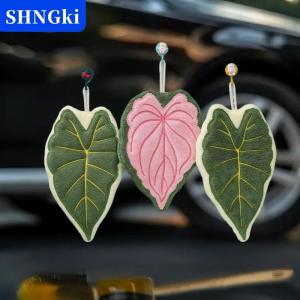 SHNGki Lá lau tay Khăn san hô Fluff khăn nhà bếp làm sạch hộ gia đình mềm thấm Sáng Tạo Treo phòng tắm khăn tay