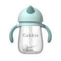 Cubble Tritan Straw Bottle with Removable Handles and Weighted Straw 240ml/8oz (2 Designs, 2 Colours). 