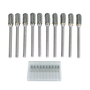 10 gói hợp kim Burr thiết lập độ cứng cao phay mài cắt bit cho dụng cụ xoay kim loại đá khắc chạm